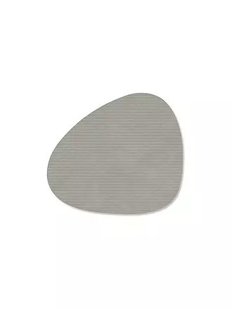 LIND DNA |  Glasuntersetzer 11x13cm CORDUROY OVAL Light Grey | 